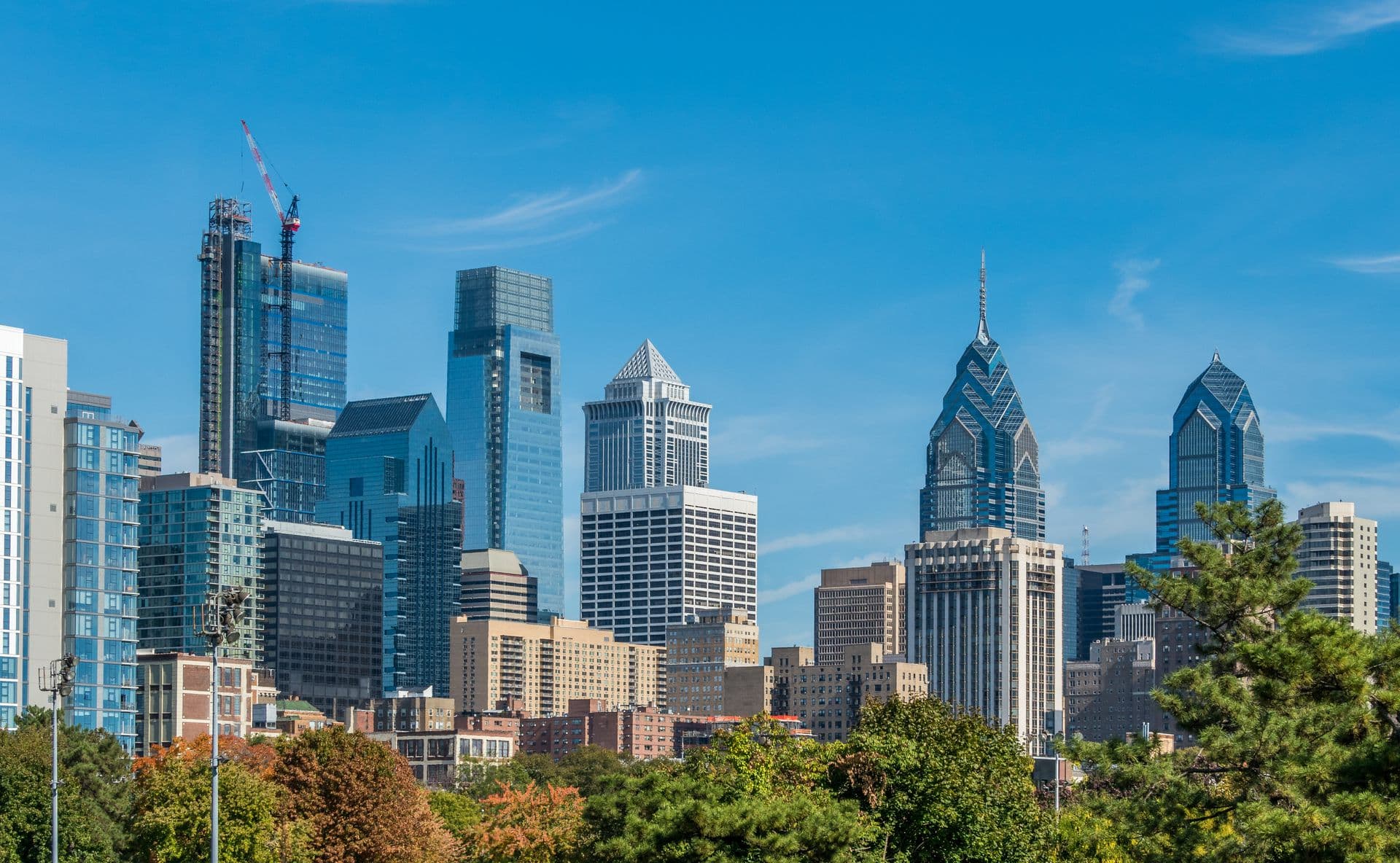 Philadelphia skyline on a clear day